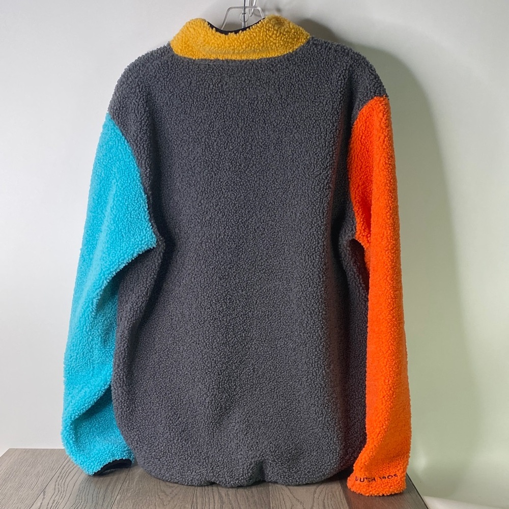 Dutch Bros Gray Fleece with Orange, Yellow, and Blue Accents - Picture 8 of 9